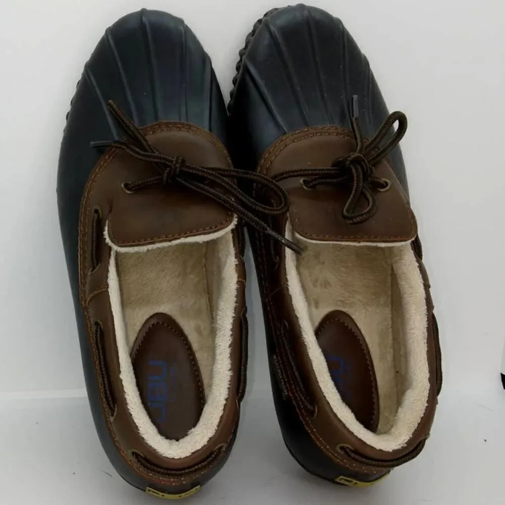 JBU by Jambu Women's Pre-owned Weather Ready Black/Brown Rain Shoes - sz. 9 1/2
